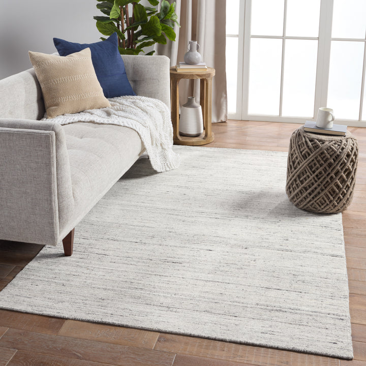 Jaipur Living Vassa Handmade Solid White/ Gray Area Rug (8'X11')