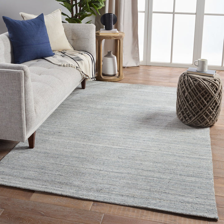 Jaipur Living Vassa Handmade Solid Blue/ Gray Runner Rug (3'X12')