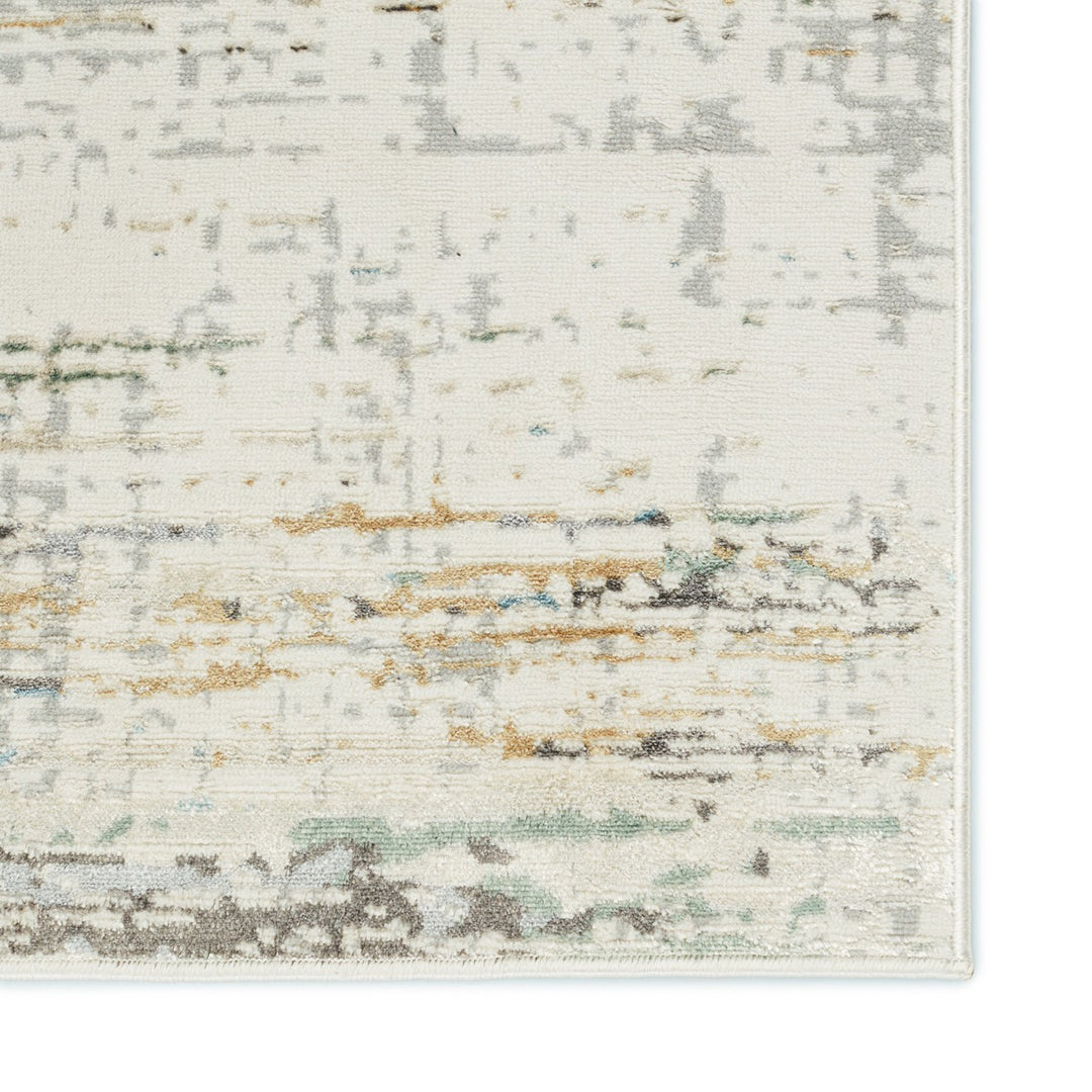 Vibe by Jaipur Living Mathis Abstract Ivory/ Gold Area Rug (6'7"X9'6")