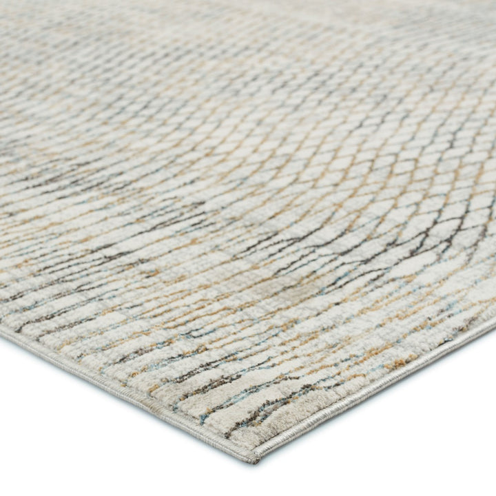 Vibe by Jaipur Living Pierre Trellis Gray/ Gold Area Rug (9'3"X12')