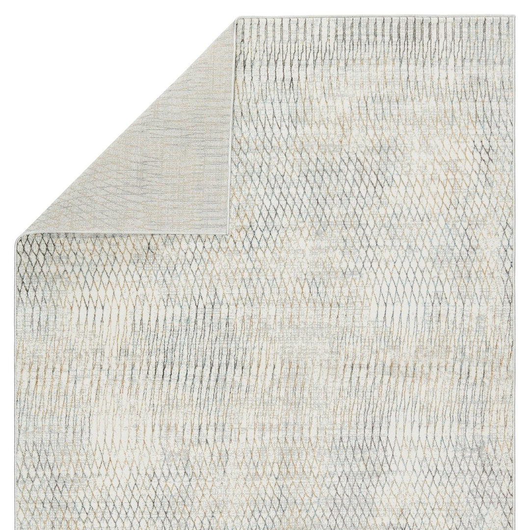 Vibe by Jaipur Living Pierre Trellis Gray/ Gold Area Rug (5'3"X8')