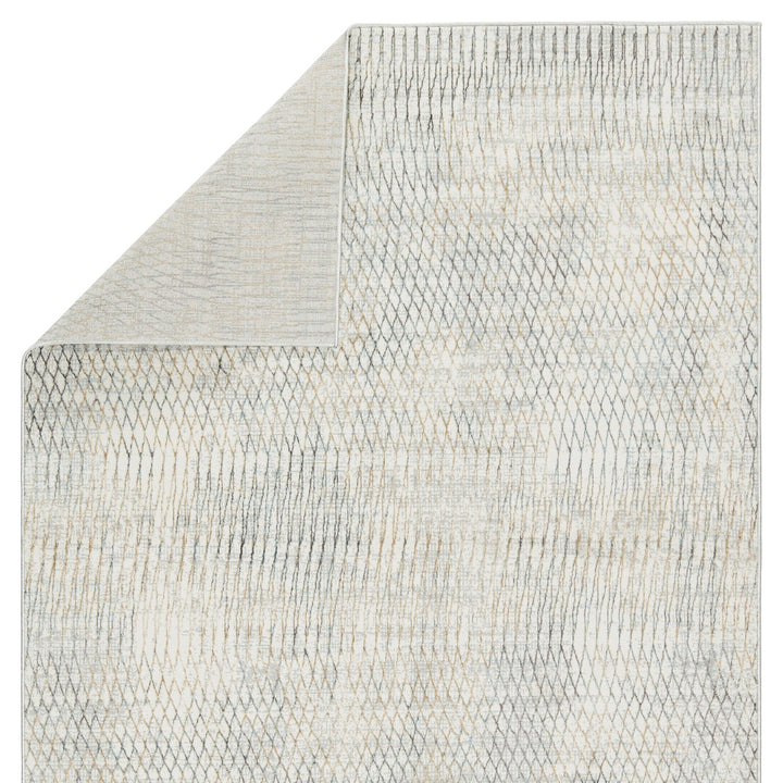 Vibe by Jaipur Living Pierre Trellis Gray/ Gold Area Rug (6'7"X9'6")