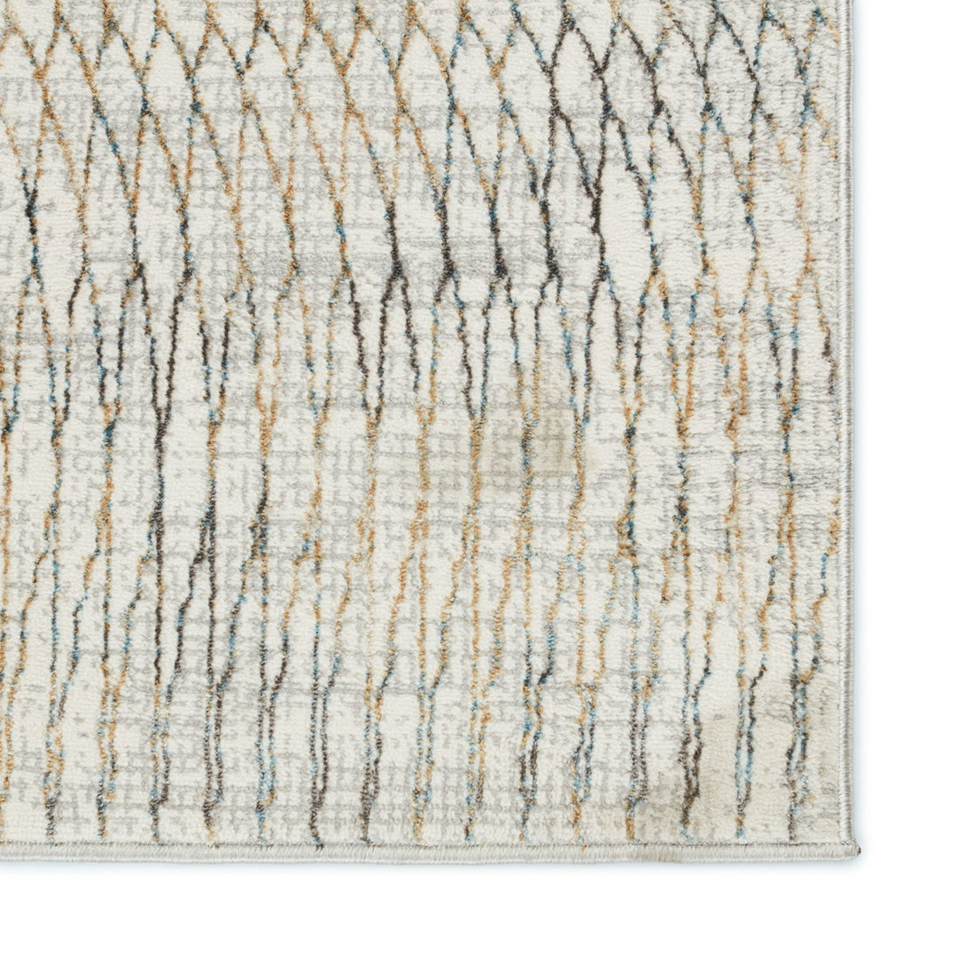 Vibe by Jaipur Living Pierre Trellis Gray/ Gold Area Rug (5'3"X8')