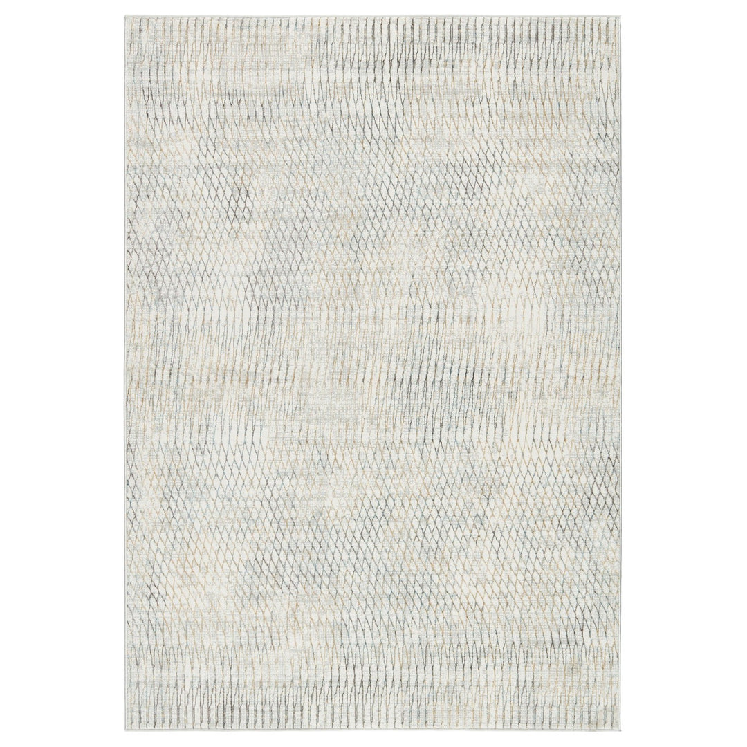 Vibe by Jaipur Living Pierre Trellis Gray/ Gold Area Rug (5'3"X8')