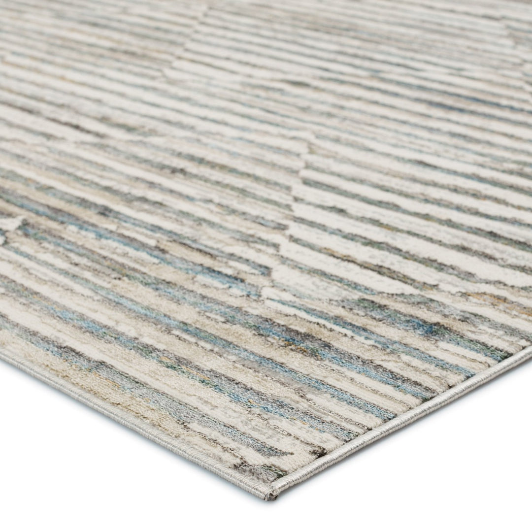 Vibe by Jaipur Living Wilmot Striped Gray/ Light Blue Area Rug (5'3"X8')