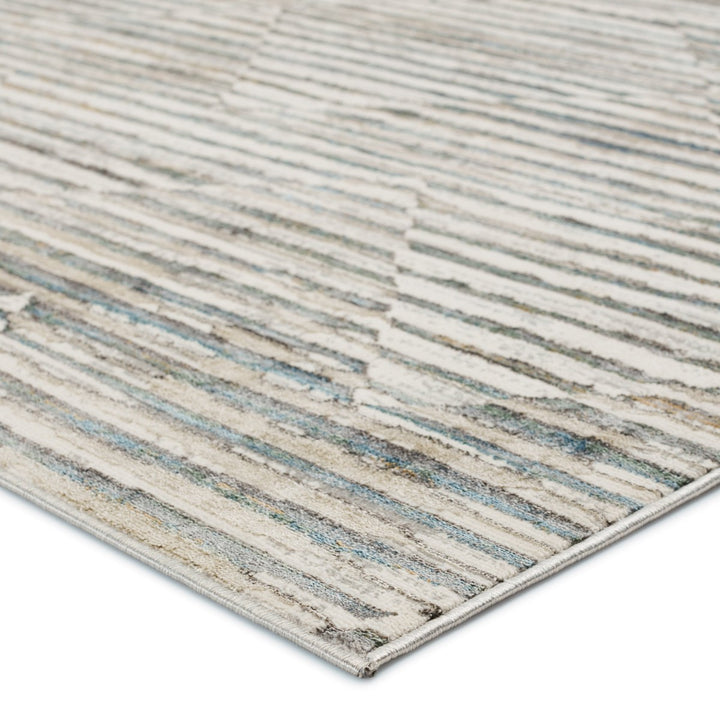 Vibe by Jaipur Living Wilmot Striped Gray/ Light Blue Area Rug (5'3"X8')