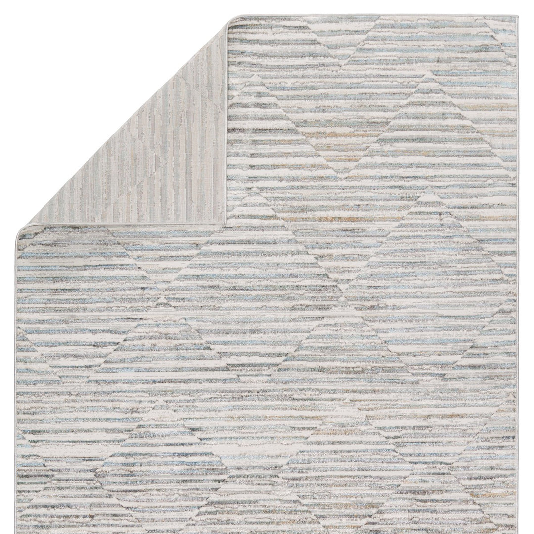 Vibe by Jaipur Living Wilmot Striped Gray/ Light Blue Area Rug (7'10"X10')