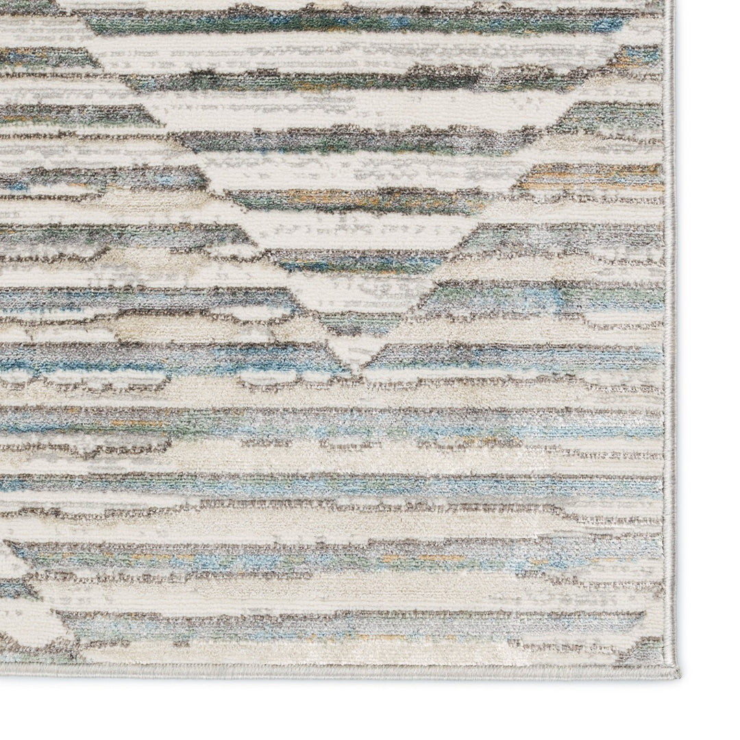 Vibe by Jaipur Living Wilmot Striped Gray/ Light Blue Area Rug (5'3"X8')