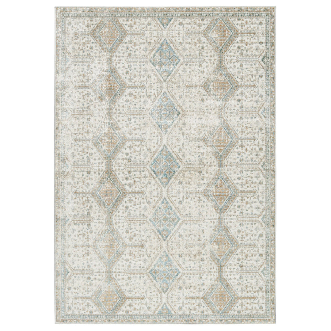 Vibe by Jaipur Living Roane Trellis Gold/ Light Blue Area Rug (7'10"X10')