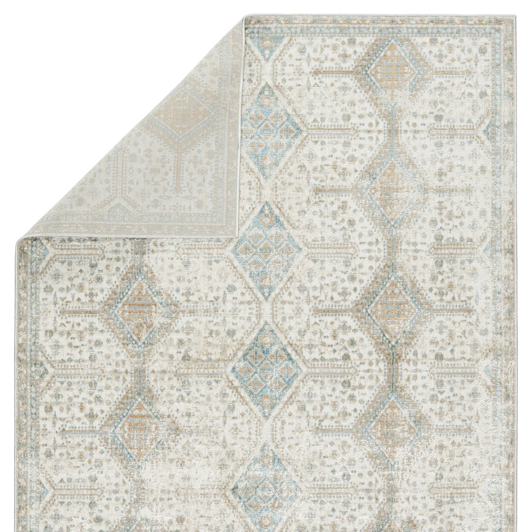 Vibe by Jaipur Living Roane Trellis Gold/ Light Blue Area Rug (7'10"X10')