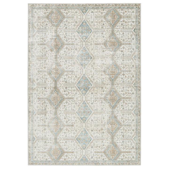 Vibe by Jaipur Living Roane Trellis Gold/ Light Blue Area Rug (6'7"X9'6")