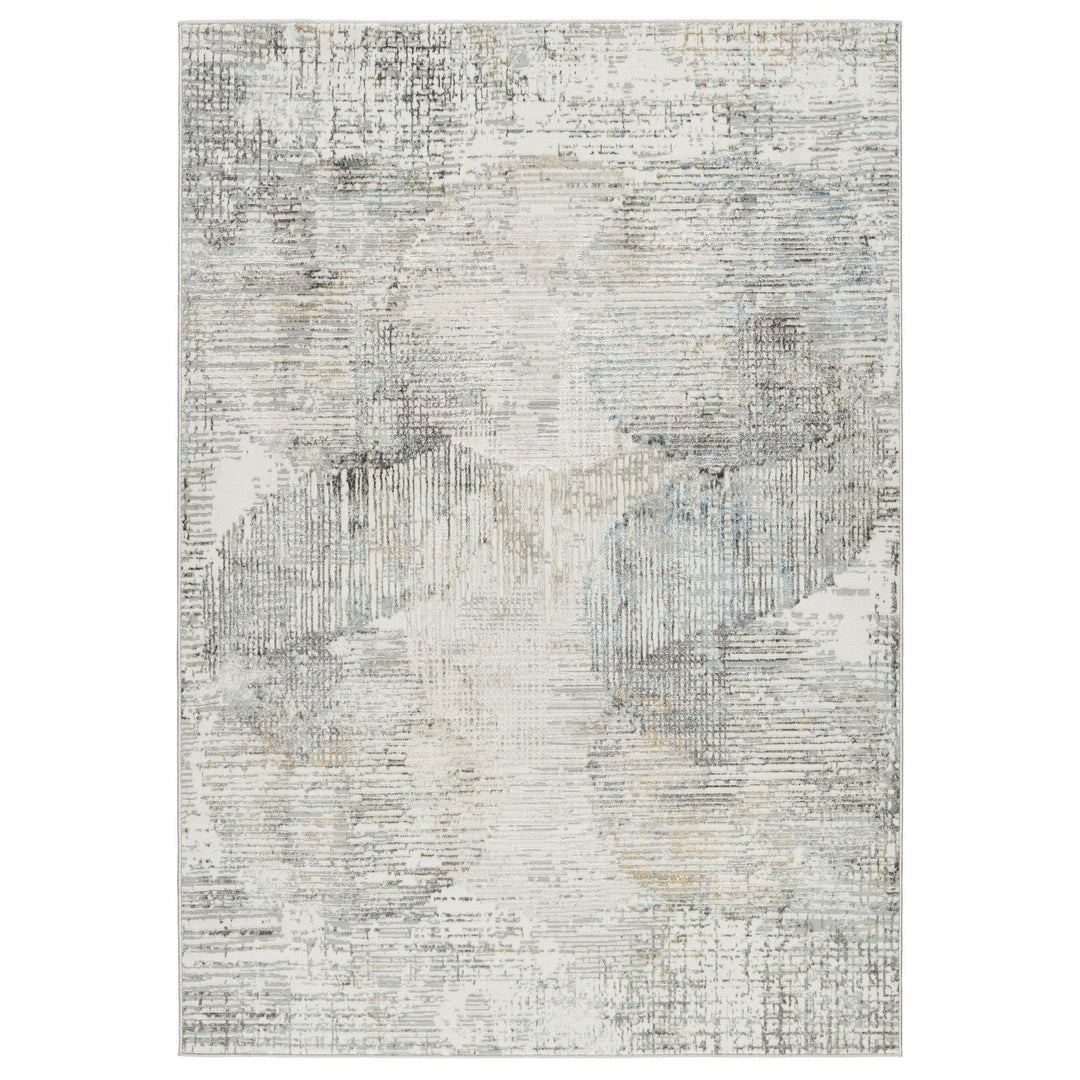 Vibe by Jaipur Living Lavorre Abstract Gray/ Gold Area Rug (9'3"X12')