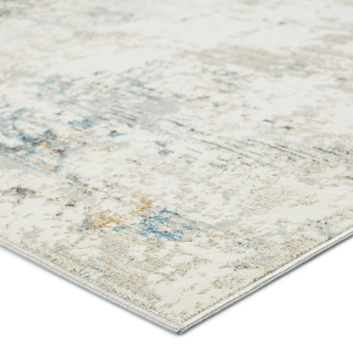 Vibe by Jaipur Living Jehan Abstract Gray/ Light Blue Area Rug (6'7"X9'6")