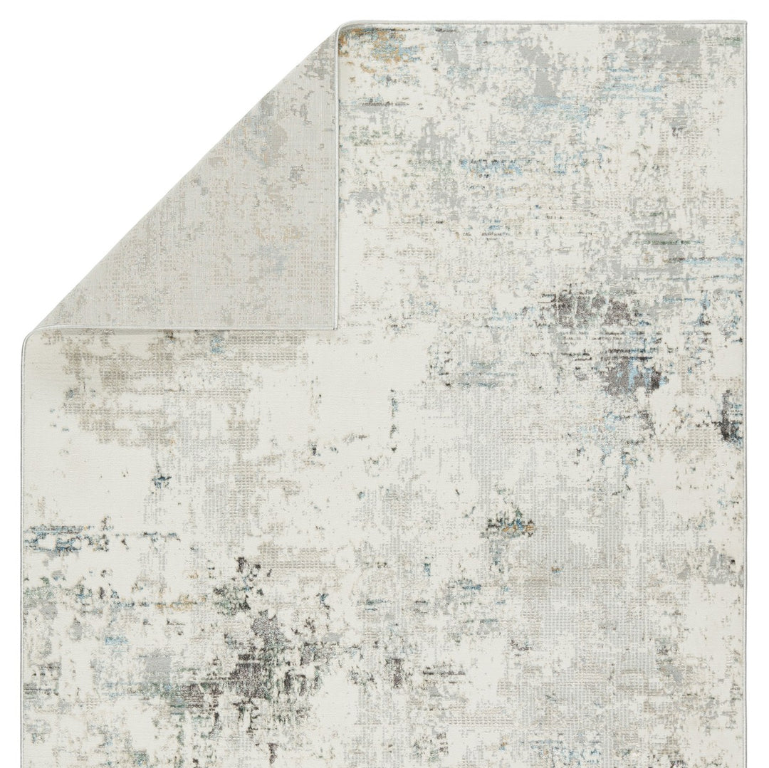 Vibe by Jaipur Living Jehan Abstract Gray/ Light Blue Area Rug (6'7"X9'6")