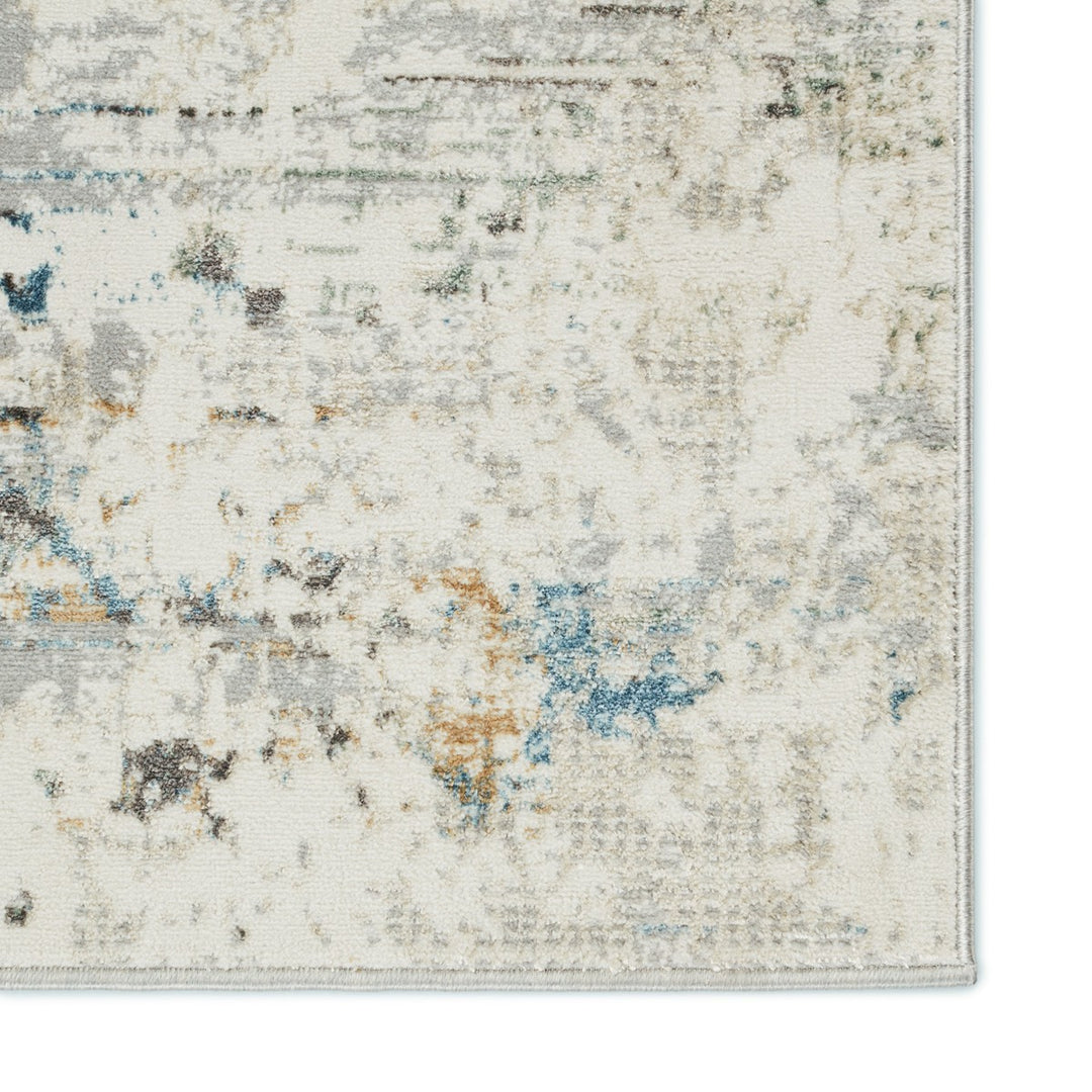 Vibe by Jaipur Living Jehan Abstract Gray/ Light Blue Area Rug (6'7"X9'6")