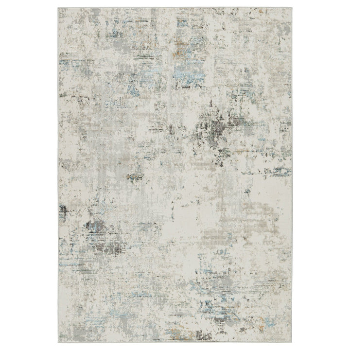 Vibe by Jaipur Living Jehan Abstract Gray/ Light Blue Area Rug (5'3"X8')