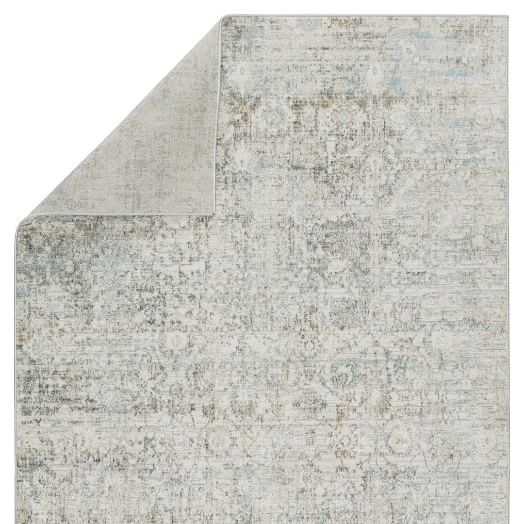 Vibe by Jaipur Living Kenrick Floral Gray/ Light Blue Area Rug (5'3"X8')