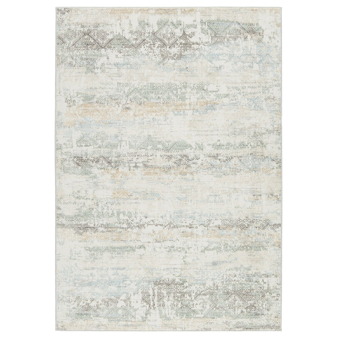 Vibe by Jaipur Living Chantel Trellis Gray/ Green Area Rug (5'3"X8')