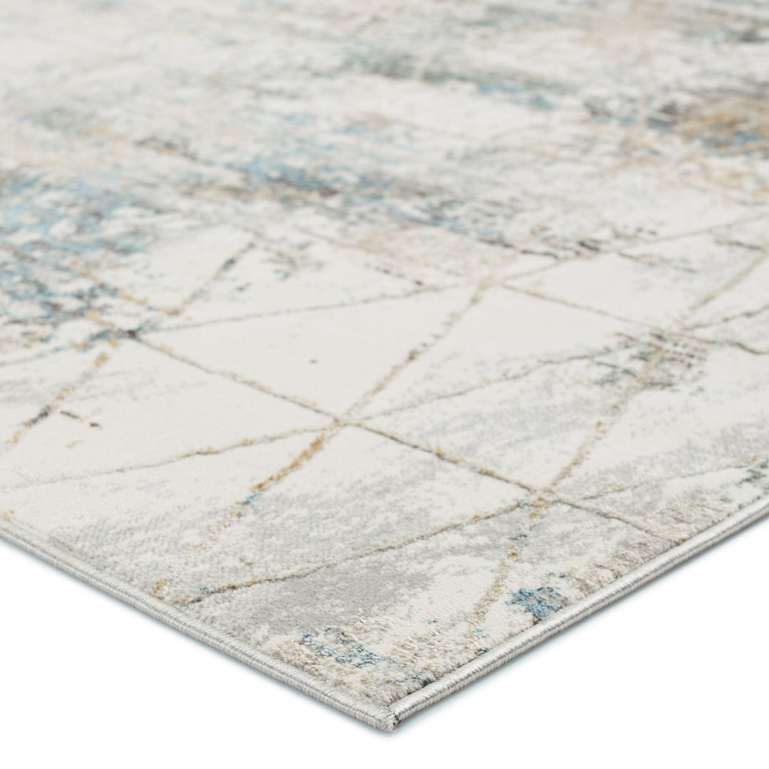 Vibe by Jaipur Living Arya Trellis Gray/ Light Blue Area Rug (6'7"X9'6")