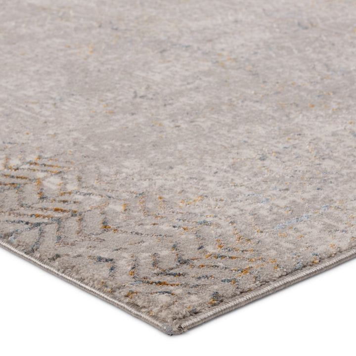 Vibe by Jaipur Living Sylvana Trellis Gray/ Blue Area Rug (6'7"X9'6")