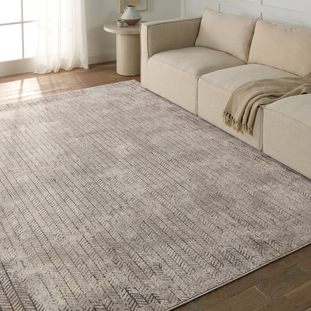 Vibe by Jaipur Living Sylvana Trellis Gray/ Blue Area Rug (6'7"X9'6")