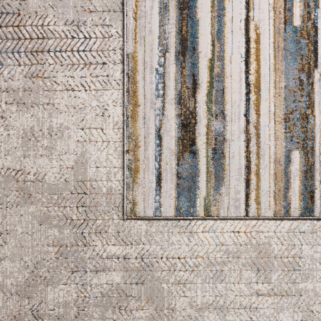 Vibe by Jaipur Living Sylvana Trellis Gray/ Blue Area Rug (6'7"X9'6")