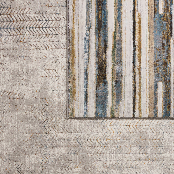 Vibe by Jaipur Living Sylvana Trellis Gray/ Blue Area Rug (6'7"X9'6")