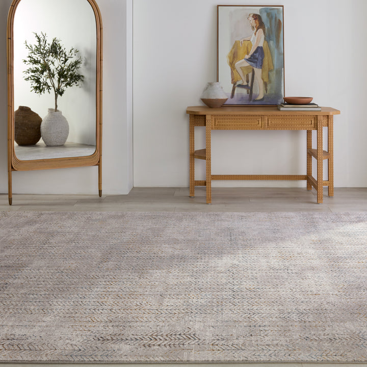 Vibe by Jaipur Living Sylvana Trellis Gray/ Blue Area Rug (5'3"X8')