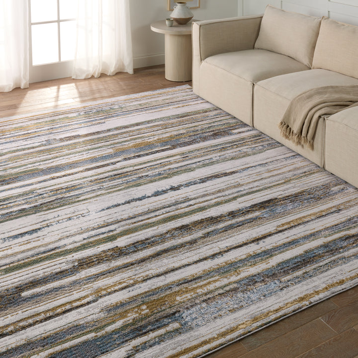 Vibe by Jaipur Living Fioro Striped Multicolor/ Cream Area Rug (9'3"X12')