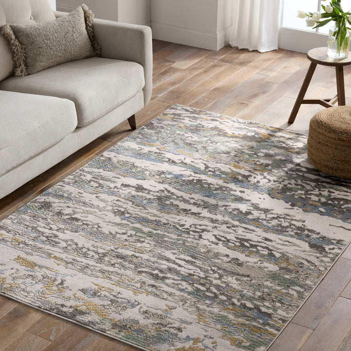 Vibe by Jaipur Living Etosha Abstract Blue/Gray Area Rug (5'3"X8')