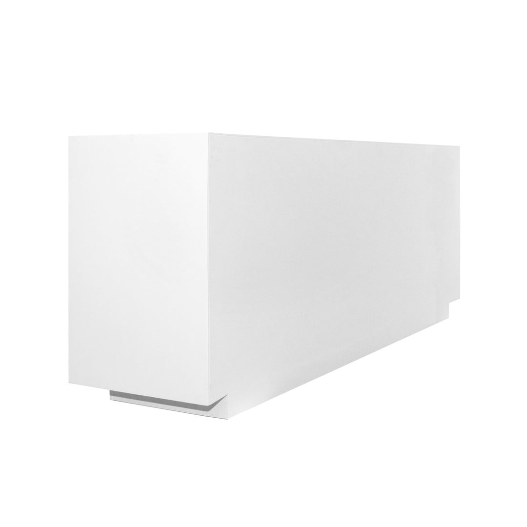 Melrose - Four Door Cabinet With Rush Front Door In Matte White Lacquer