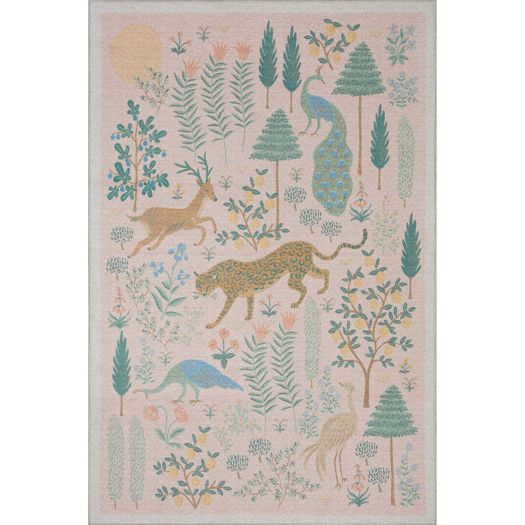 Rifle Paper Co. x Loloi Menagerie Blush 2'-3" x 5' Runner Rug