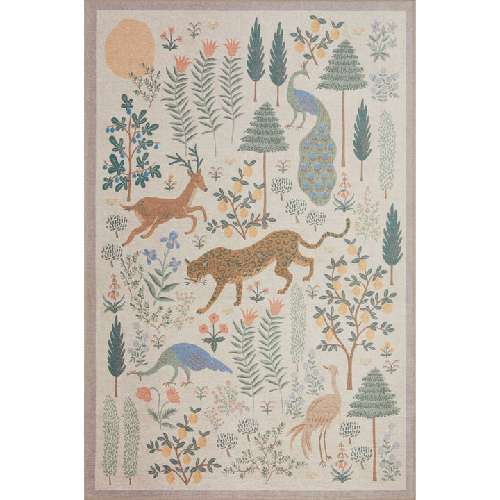 Rifle Paper Co. x Loloi Menagerie Cream 5'-0" x 5'-0" Round Area Rug