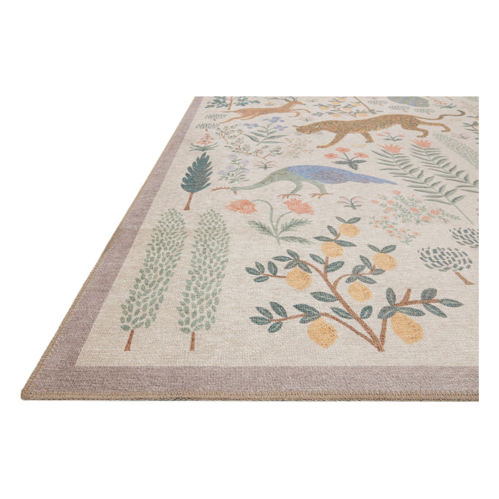 Rifle Paper Co. x Loloi Menagerie Cream 5'-0" x 5'-0" Round Area Rug