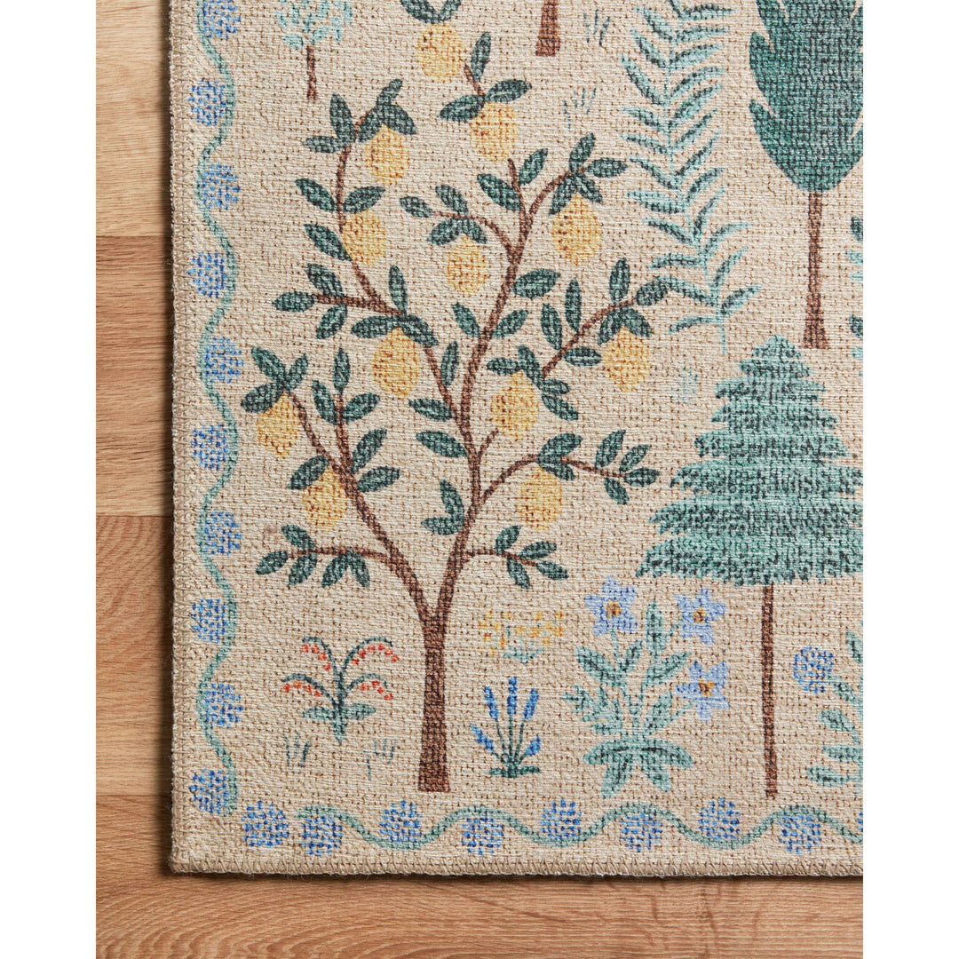 Rifle Paper Co. x Loloi Menagerie Cream 5'-0" x 7'-6" Area Rug