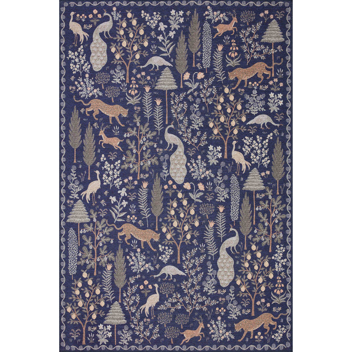 Rifle Paper Co. x Loloi Menagerie Navy 2'-3" x 3'-9" Accent Rug