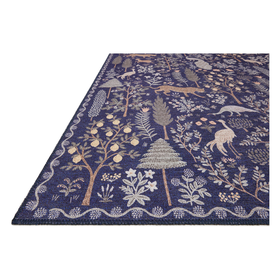 Rifle Paper Co. x Loloi Menagerie Navy 2'-3" x 3'-9" Accent Rug