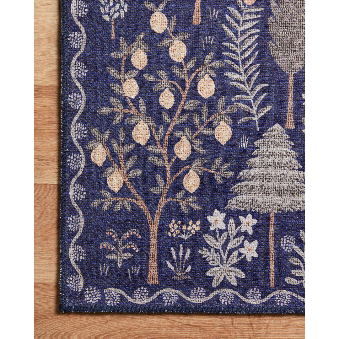 Rifle Paper Co. x Loloi Menagerie Navy 2'-6" x 7'-6" Runner Rug