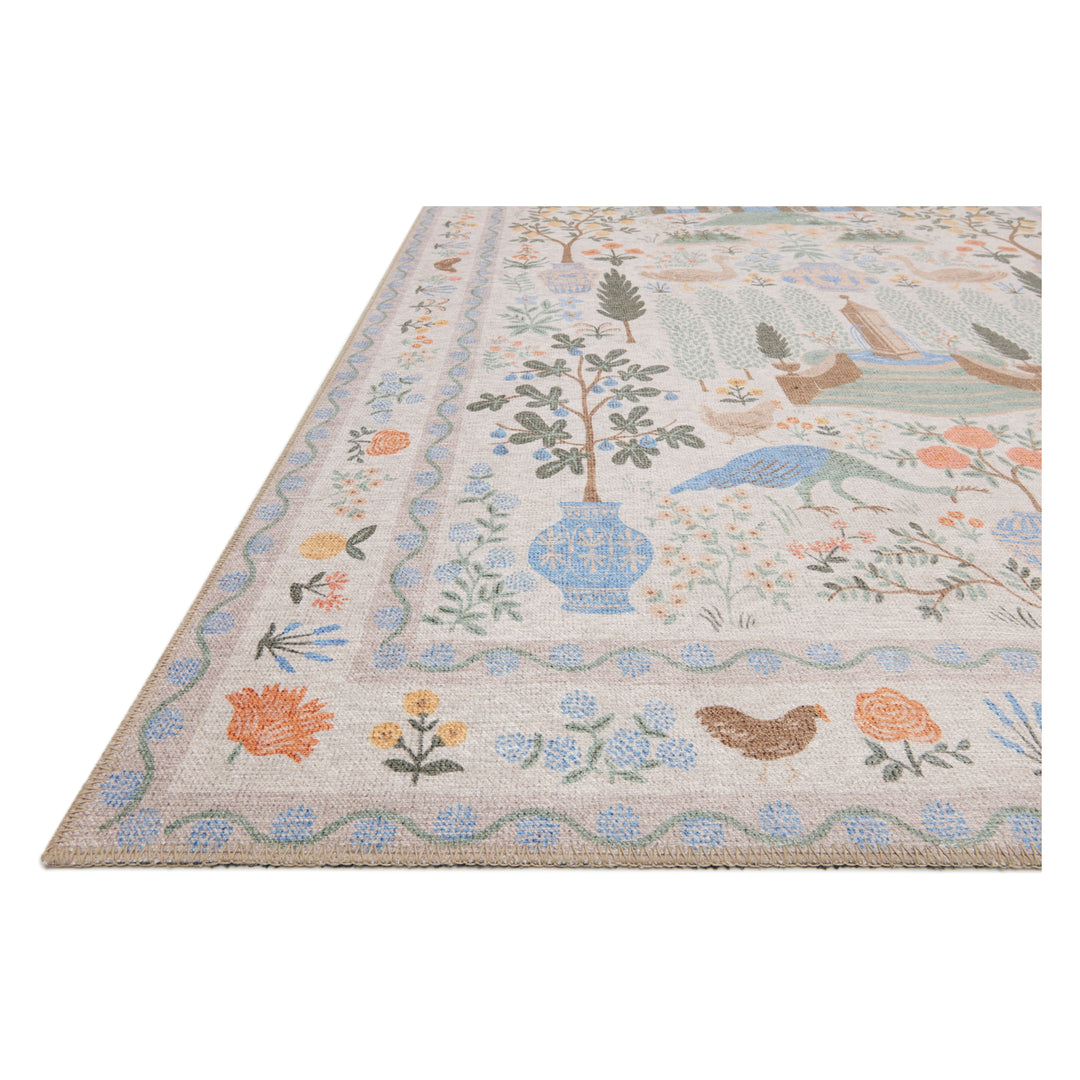 Rifle Paper Co. x Loloi Menagerie Cream 2'-6" x 7'-6" Runner Rug