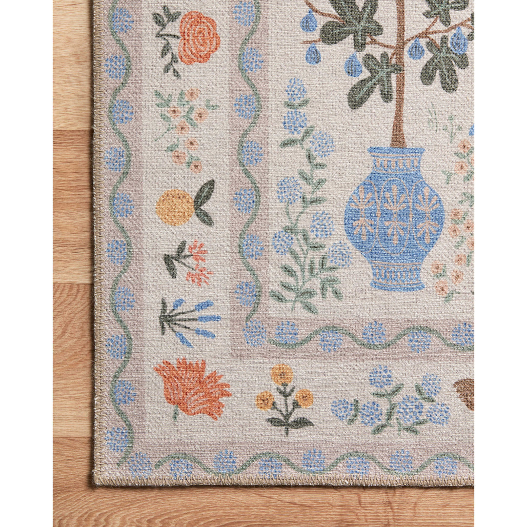 Rifle Paper Co. x Loloi Menagerie Cream 3'-9" x 5'-9" Accent Rug