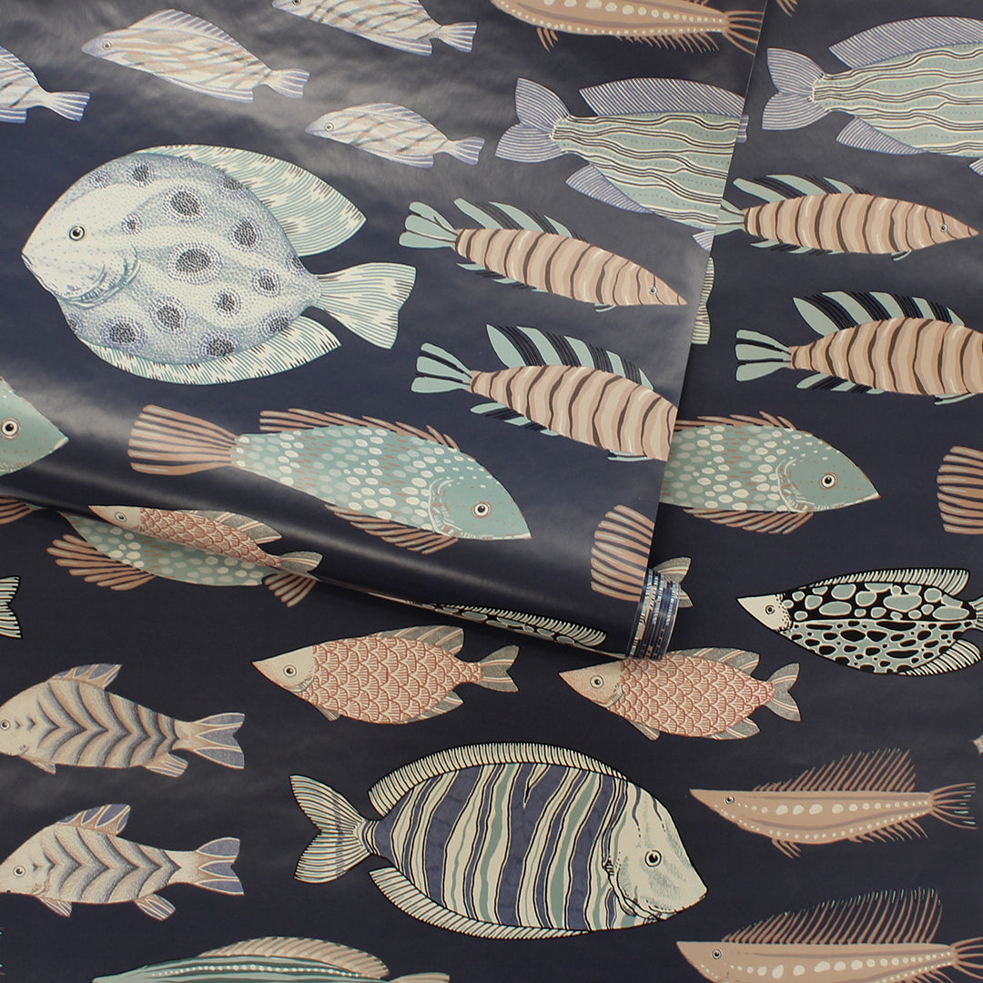 Marine Fish Peel And Stick Wallpaper-Tempaper & Co.-Tempaper-MF15240-DecorNight Fall-6-France and Son