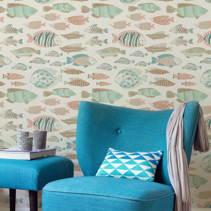 Marine Fish Peel And Stick Wallpaper-Tempaper & Co.-Tempaper-MF15240-DecorNight Fall-11-France and Son