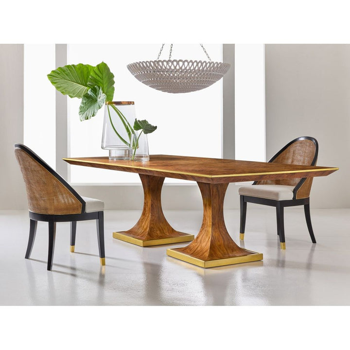 Dining Tables Burl Oak Double Pedestal Dining Table