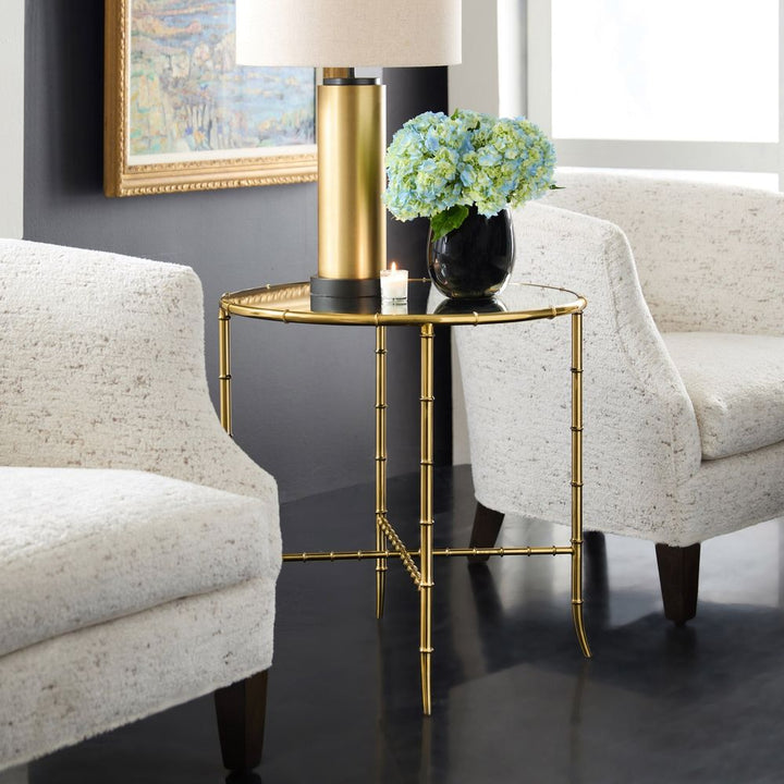 Side Tables Bamboo Round End Table