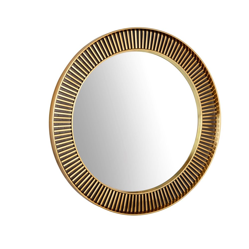 Wall Mirrors Tuxedo Round Mirror