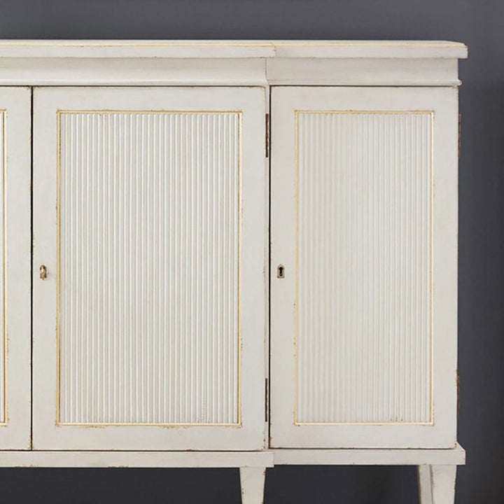 Sideboards & Credenzas Swedish Reeded Breakfront Cabinet