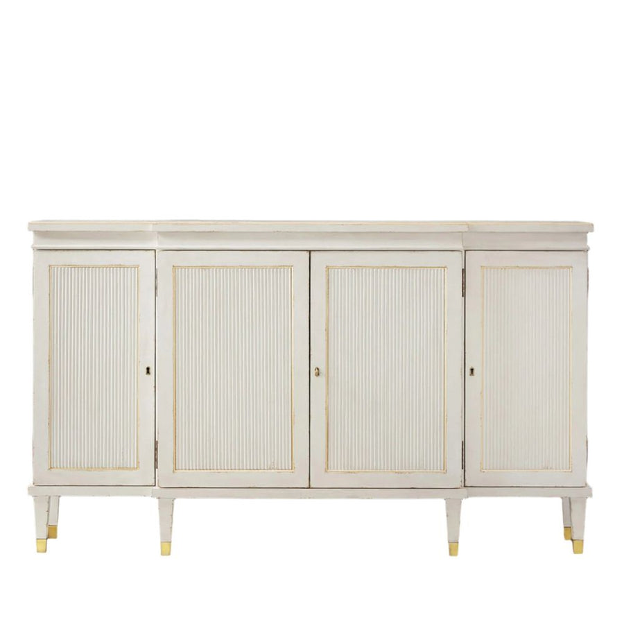Sideboards & Credenzas Swedish Reeded Breakfront Cabinet