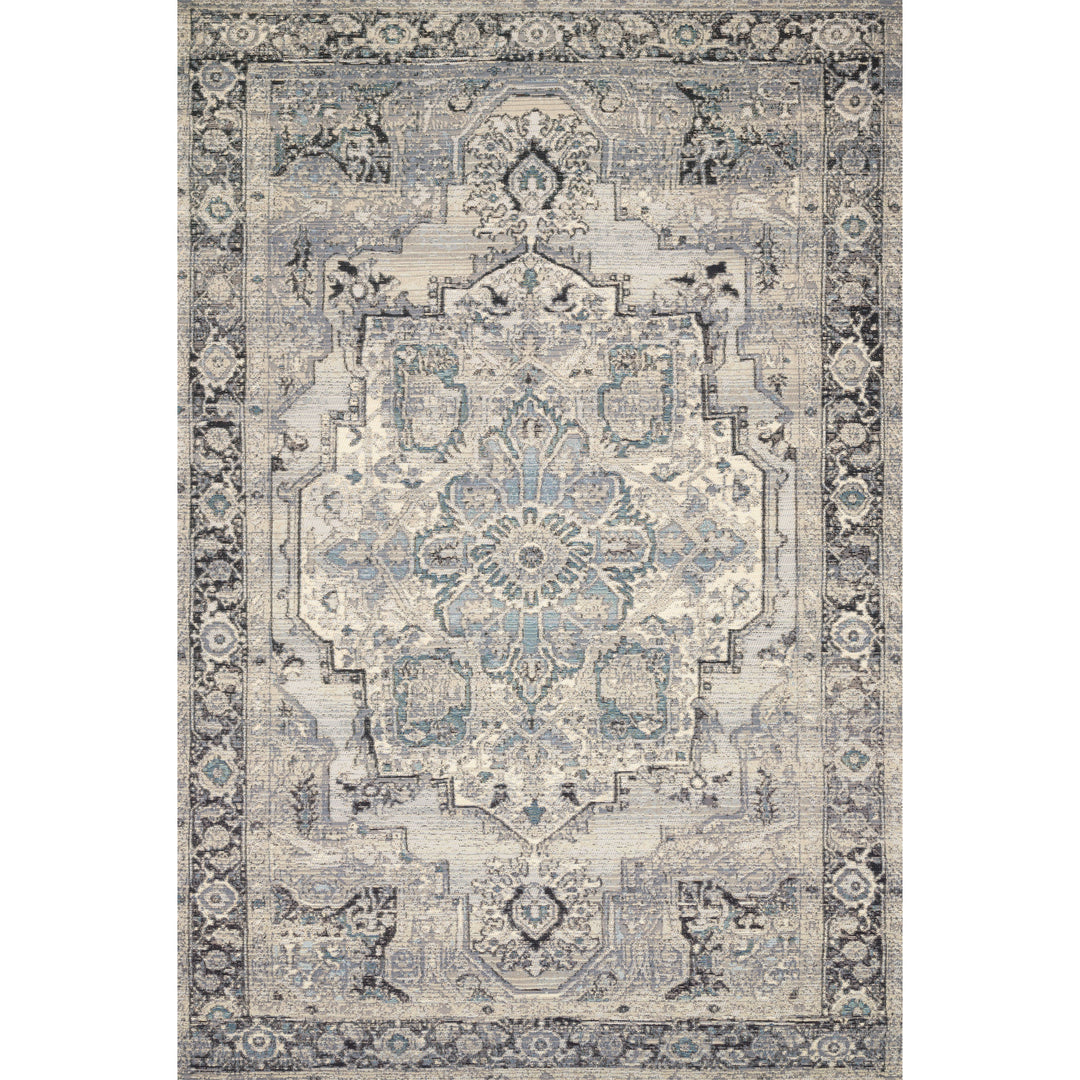 Loloi Mika Grey / Blue 3'-11" x 5'-11" Accent Rug