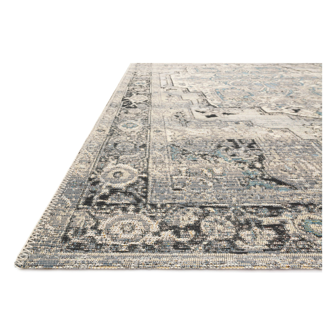 Loloi Mika Grey / Blue 2'-5" x 7'-8" Runner Rug