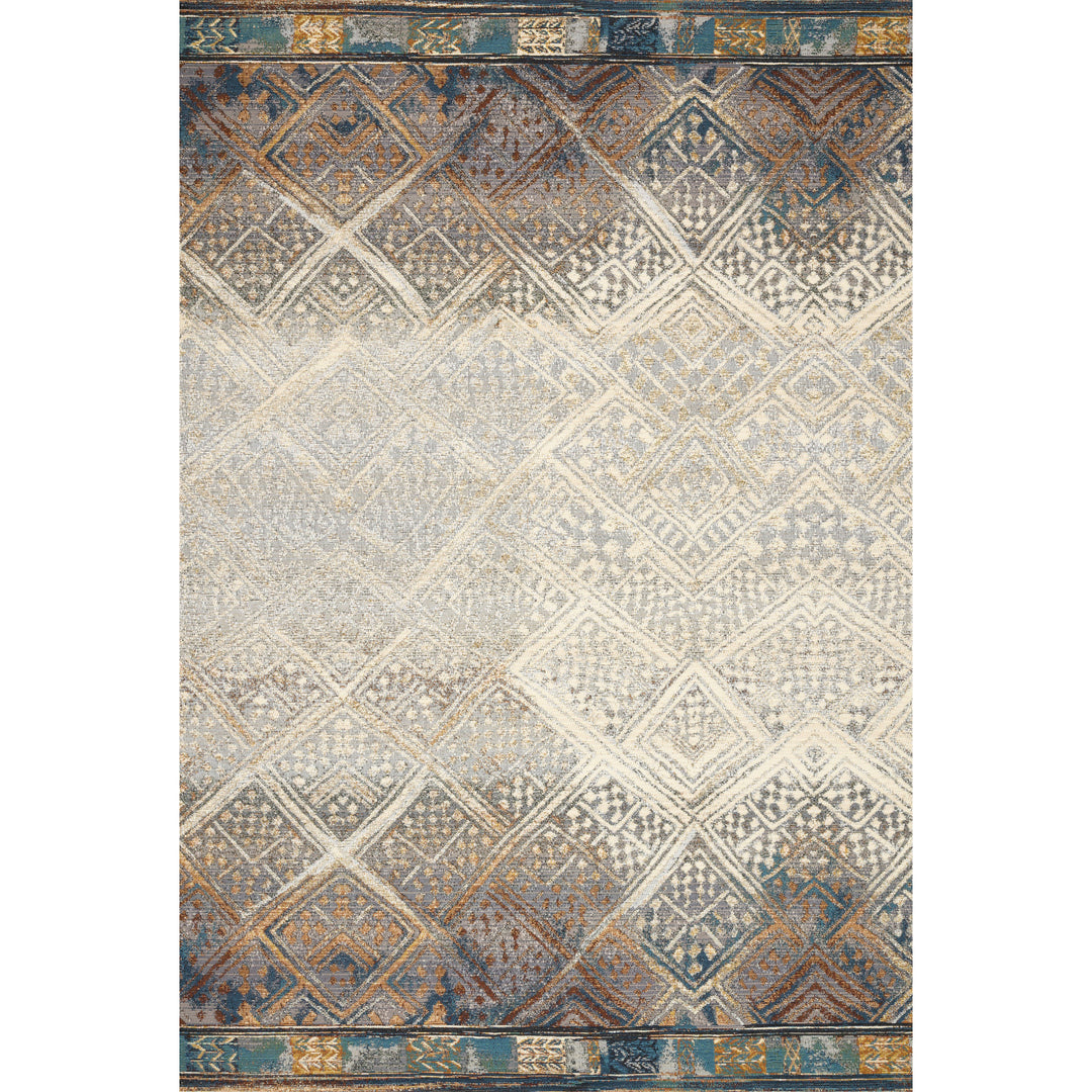 Loloi Mika Ivory / Mediterranean 2'-5" x 4' Accent Rug